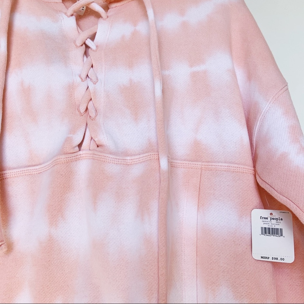 NWT Free People Tie Dye Hoodie Sweatshirt - Picture 3 of 8